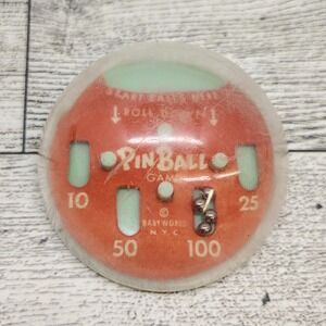 Vintage Pinball Hand Dexterity Handheld Game‎ Baby World NYC 1940s Dome Toy